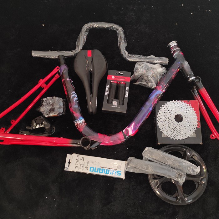 Frameset Sepeda / Frame Sepeda / Custom Frame Sepeda / Frame Minion / Sparepart Rakit Frameset + 9 s