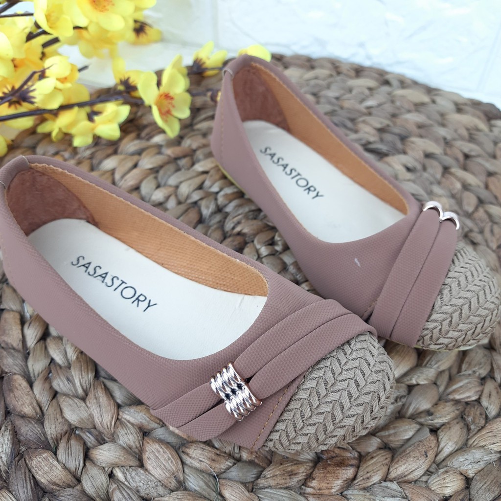 [TAMAN SEPATUKU] SEPATU TRENDY MURAH FLATSHOES PESTA ANAK PEREMPUAN GARIS SAMPING 3 4 5 6 7 8 TAHUN HAX13