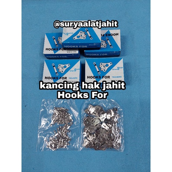 Hak jahit Hooks For impor 1kotak @100psng set =rp.16.000/1kotak