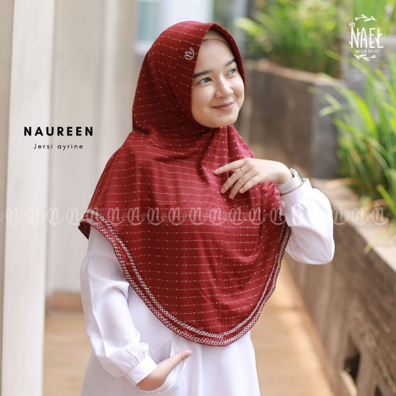 (Ori Alline) NAUREEN••jilbab instan jersey ayrine•bergo instan jersey