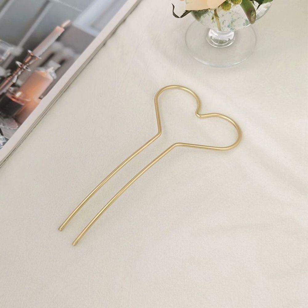 Quinton Hati Jepit Rambut Gadis Elegan Cinta Bintang Berujung Lima Hiasan Kepala Logam Gaya Korea Bun Maker