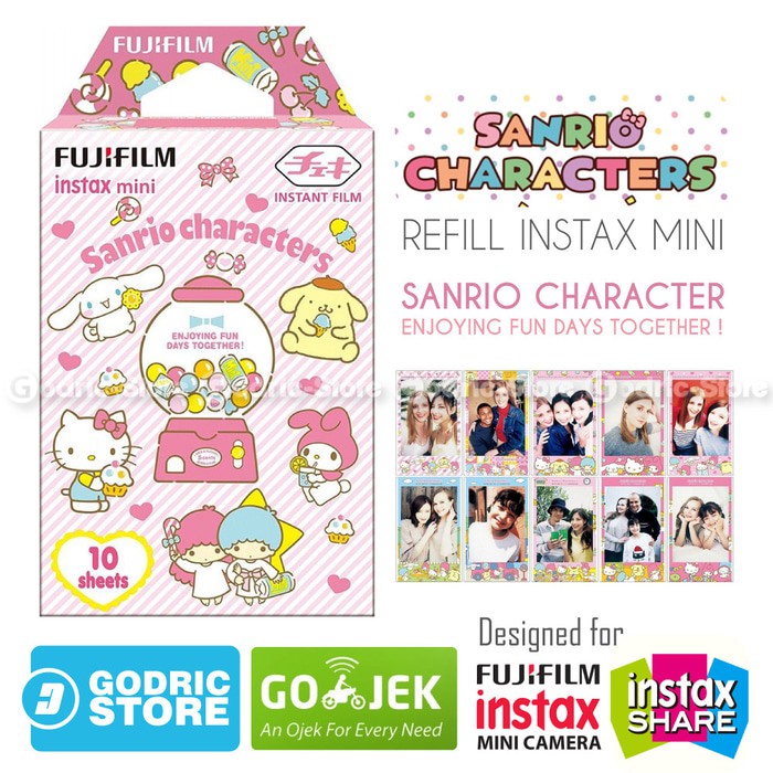 Terbaik - Fujifilm Refill Instax Mini Film Sanrio Character - 10 Lembar - [DNY]