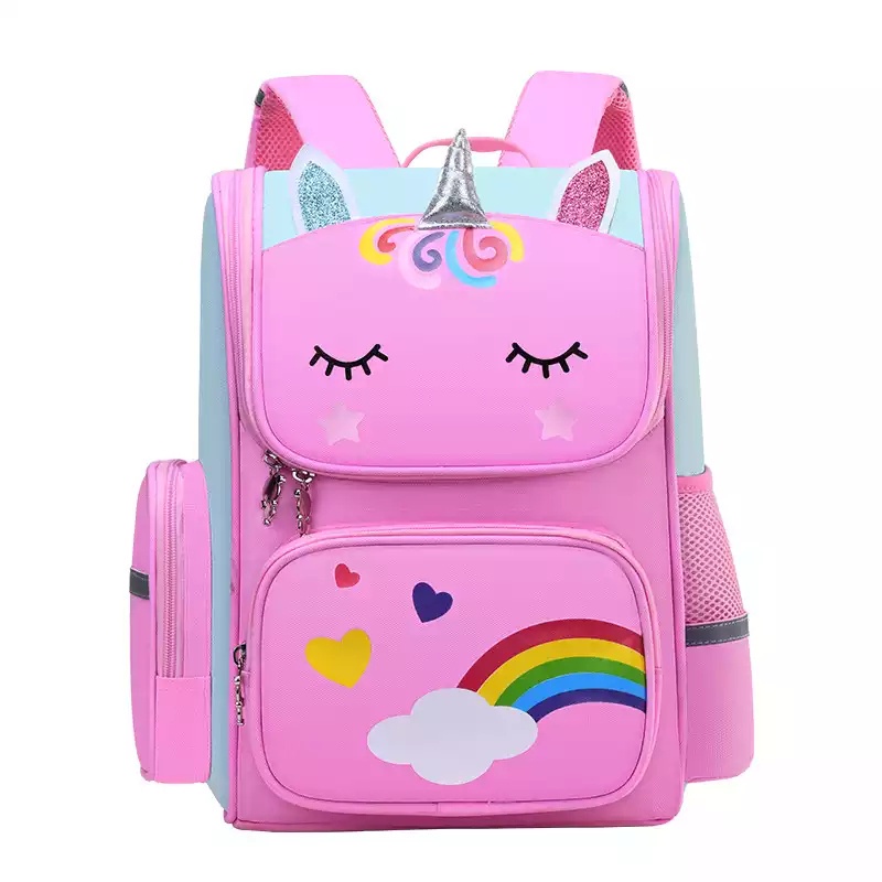 Tas Anak Sekolah Laki laki Simple SD SMP SMA Ransel Backpack Cowok Cewek Remaja Lucu Unicorn