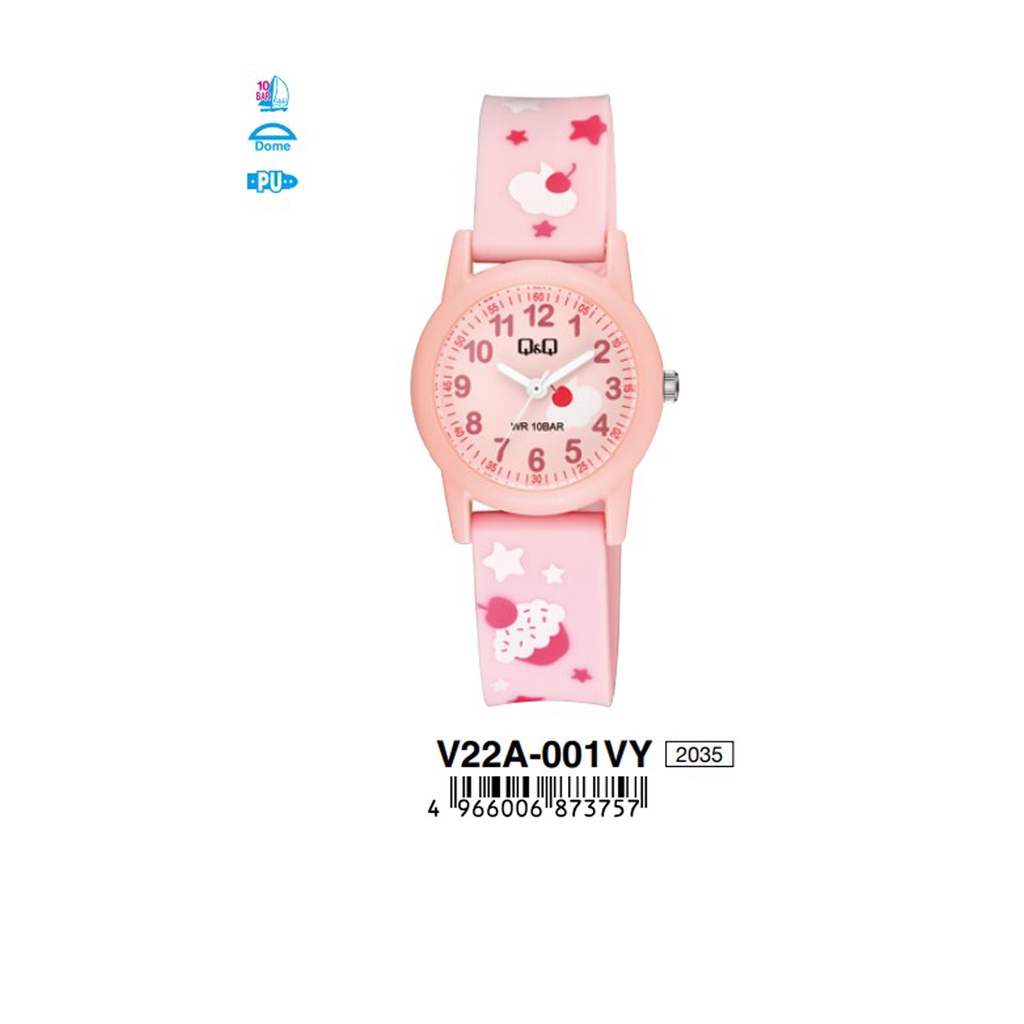 SALE Jam Tangan Anak Lucu Colorful Motif Rubber Analog Original Q&amp;Q QNQ QQ V22A Series