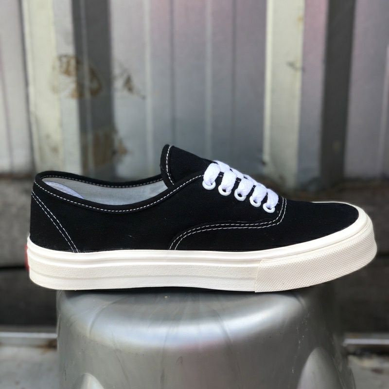 Sepatu Vans Authentic Eco Theory Black/Natural Sneakers Pria Wanita