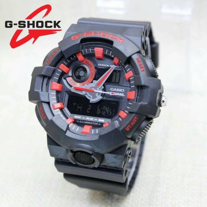 JAM TANGAN PRIA CASIO GSHOCK GA 700 HITAM MERAH