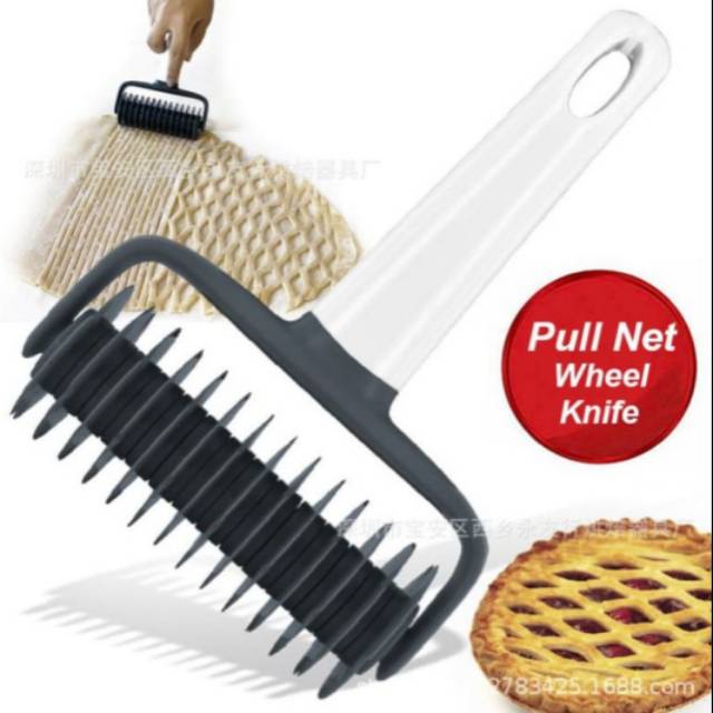 Pull net wheel knife gilingan fondant gilingan kue motif pisau cutter