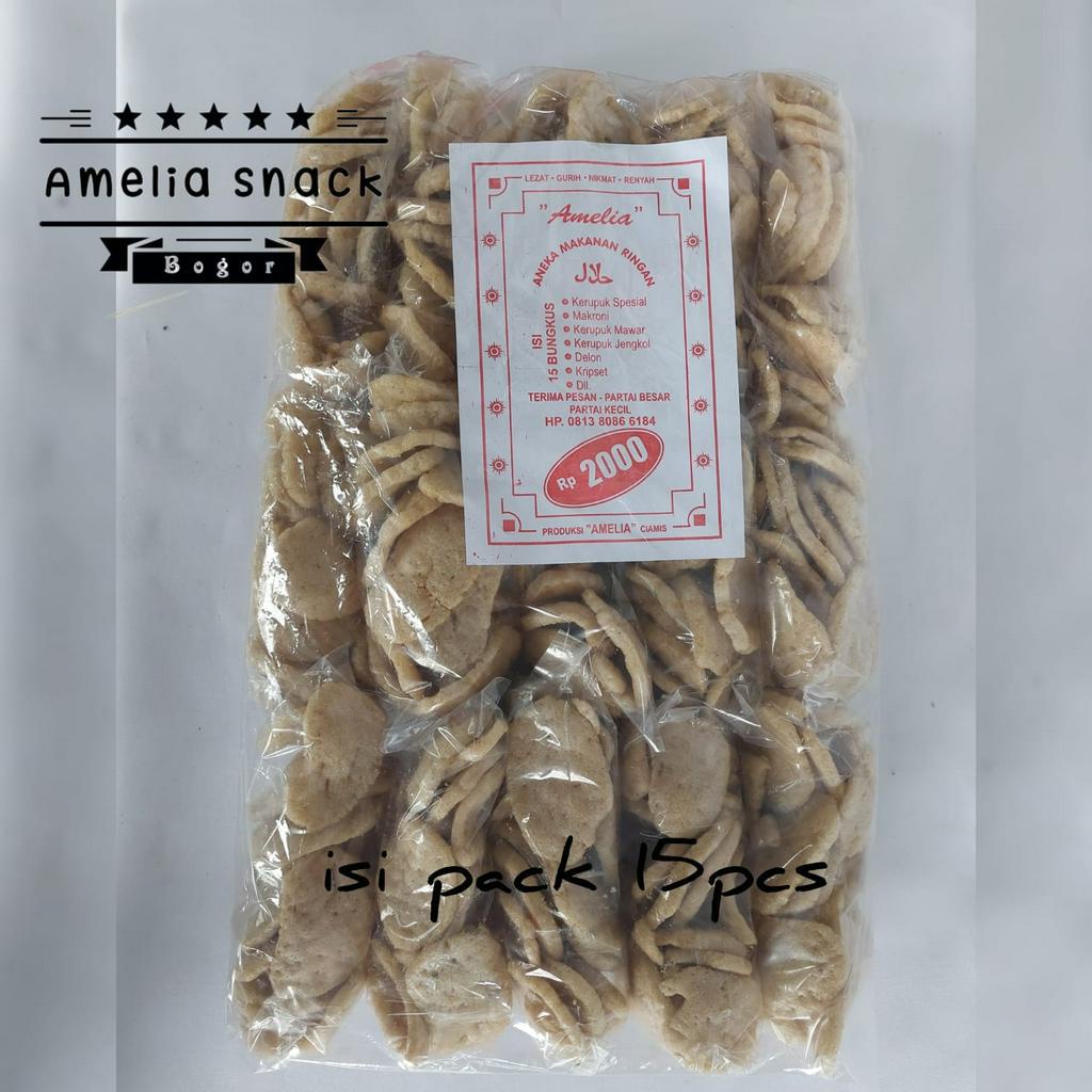 

Kerupuk Jengkol Kemasan Dua RIbu isi 15pcs Amelia Snack