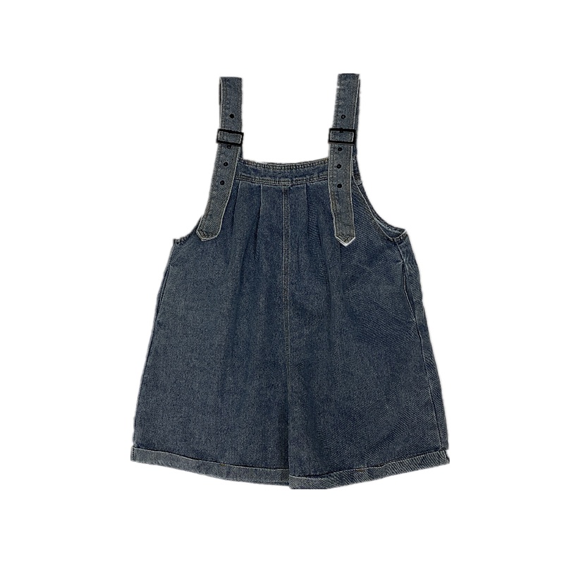 YOUNGZL denim overall wanita baru musim panas longgar dan tipis celana lebar celana pendek celana as