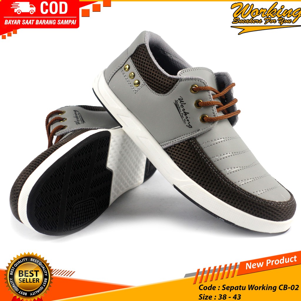 Sepatu Pria Kasual Working CB-02 Sepatu Kulit Original