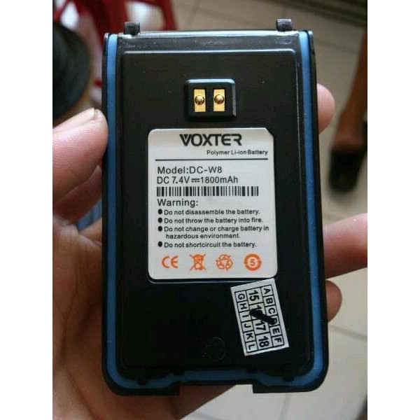 Baterai Voxter DC-W8 HT UV-W8 Firstcom FC-27 Ori DCW8 UVX8 Batre UVw8