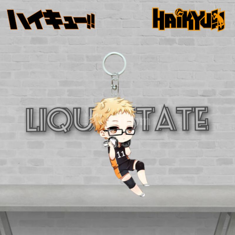 Gantungan Kunci Anime Haikyuu Kei Tsukishima - Ganci Akrilik - Keychain Acrylic Sovenir Murah