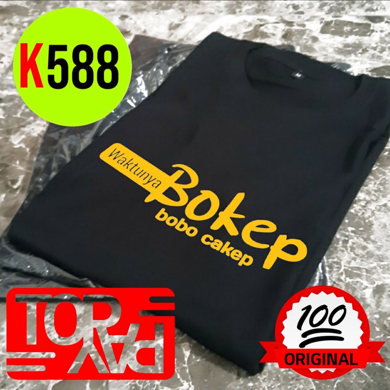 kaos pria wanita k588 waktunya bokep fashion baju distro atasan dewasa tulisan kata santai hitam obl