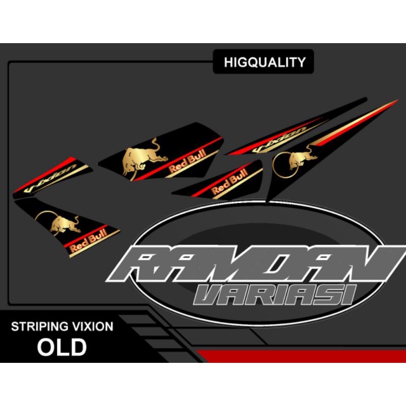 Stripping variasi vixion old/vixion tahun 2008-2012 red bull
