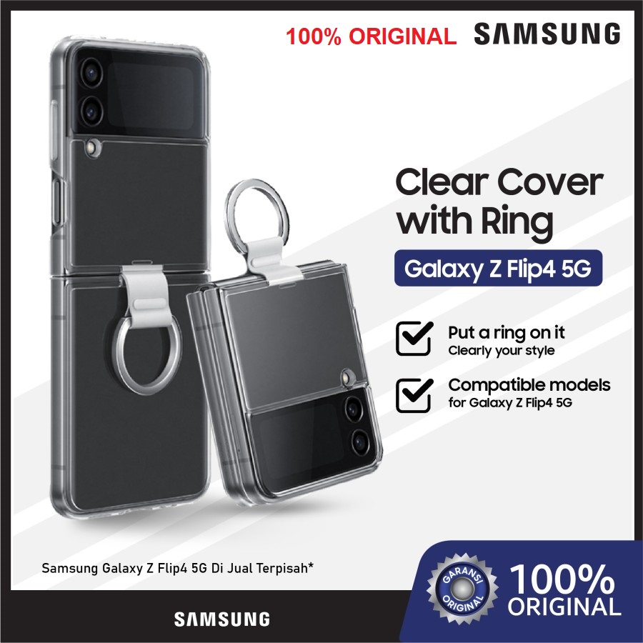 SAMSUNG Clear Cover With Ring Galaxy Z Flip4 Original