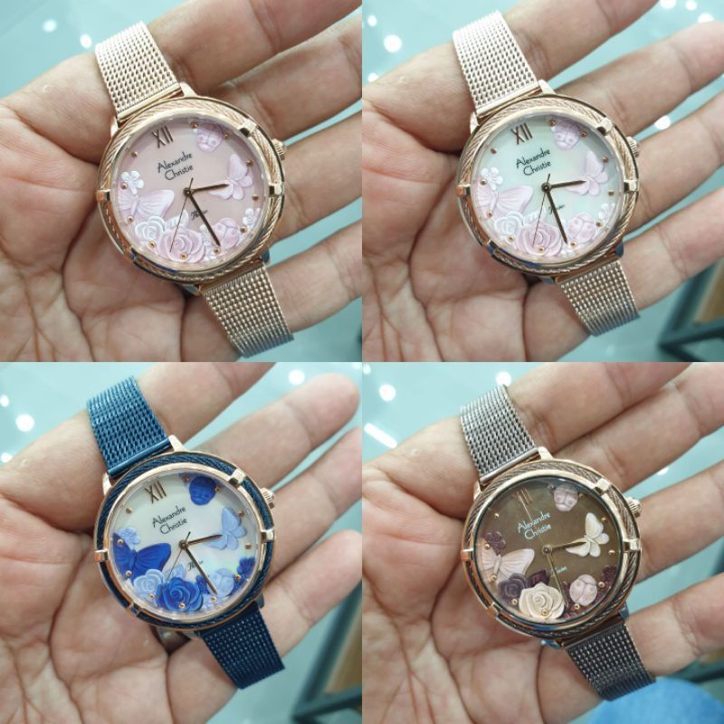 Jam Tangan Alexander Christie 2873 AC 2873 Tali Stainless Mesin Baterai Original d3.6cm