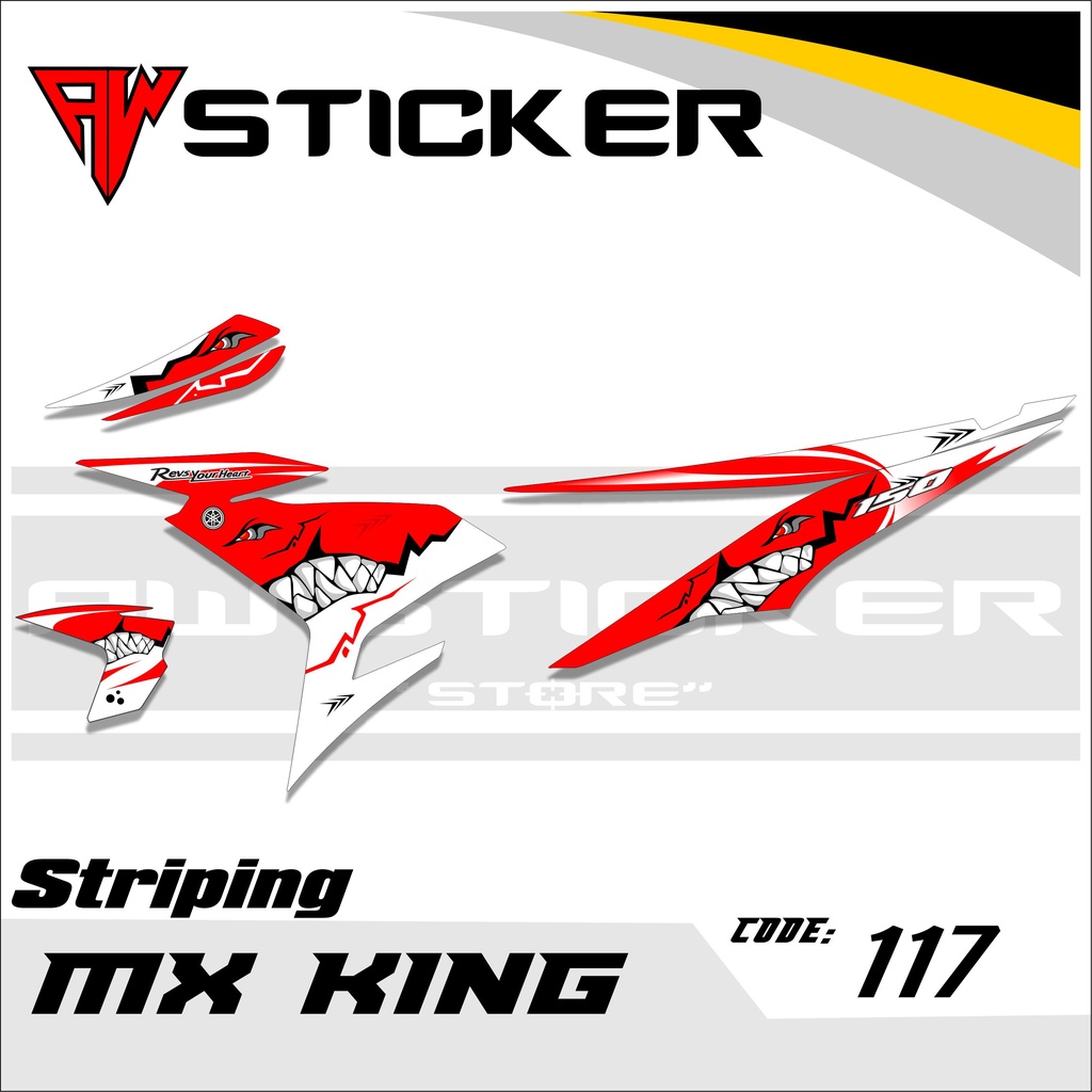 striping jupiter mx king 150 semi full. sticker striping motor jupiter mx king 150