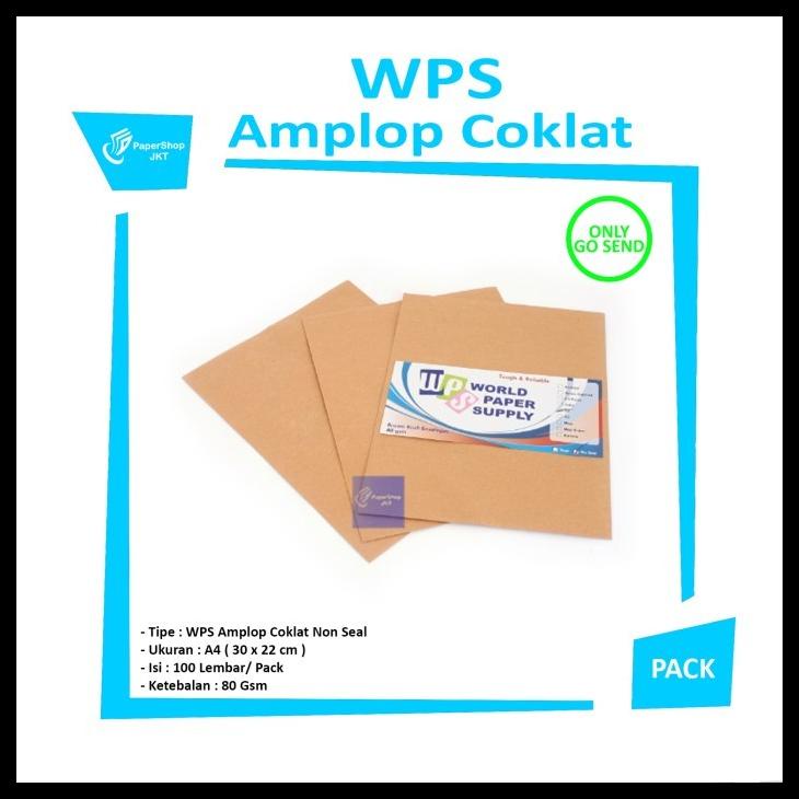 

[READY STOCK] GOSEND/GRAB - AMPLOP COKLAT UKURAN A4 WPS ( 30 X 22 CM )