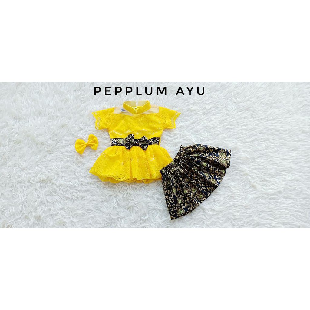 Kebaya anak Perempuan Model Pepplum ayu umur 6-10 Tahun Bisa bayar ditempat