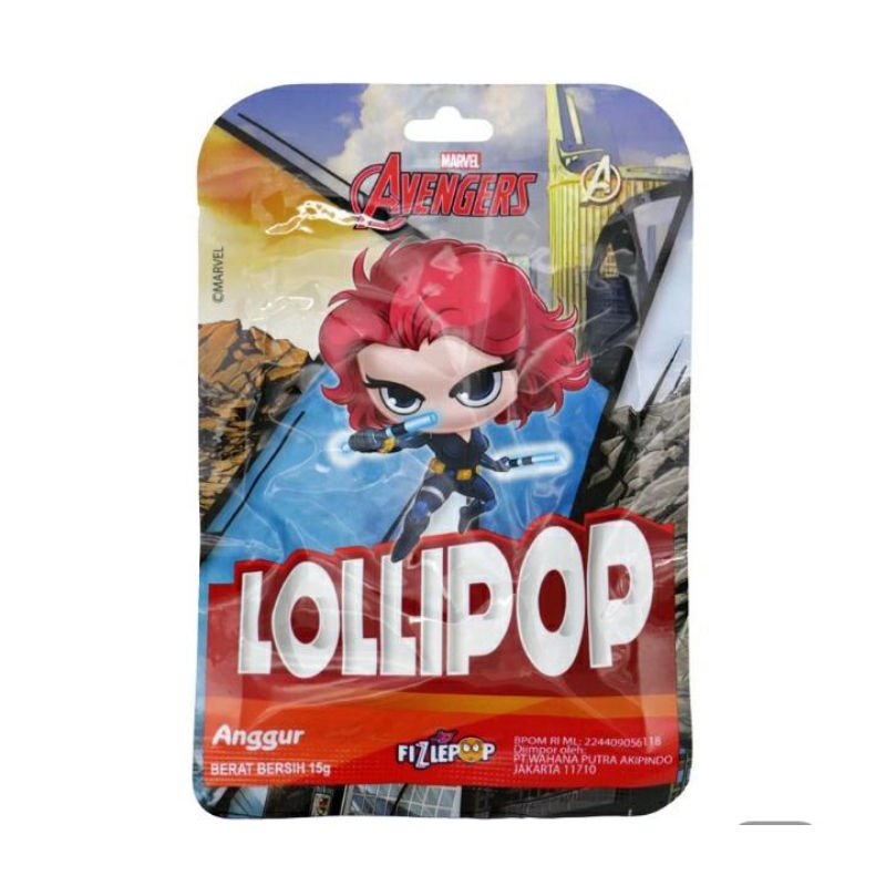 

JLO Fizlepop Lollipop Avengers 15 g