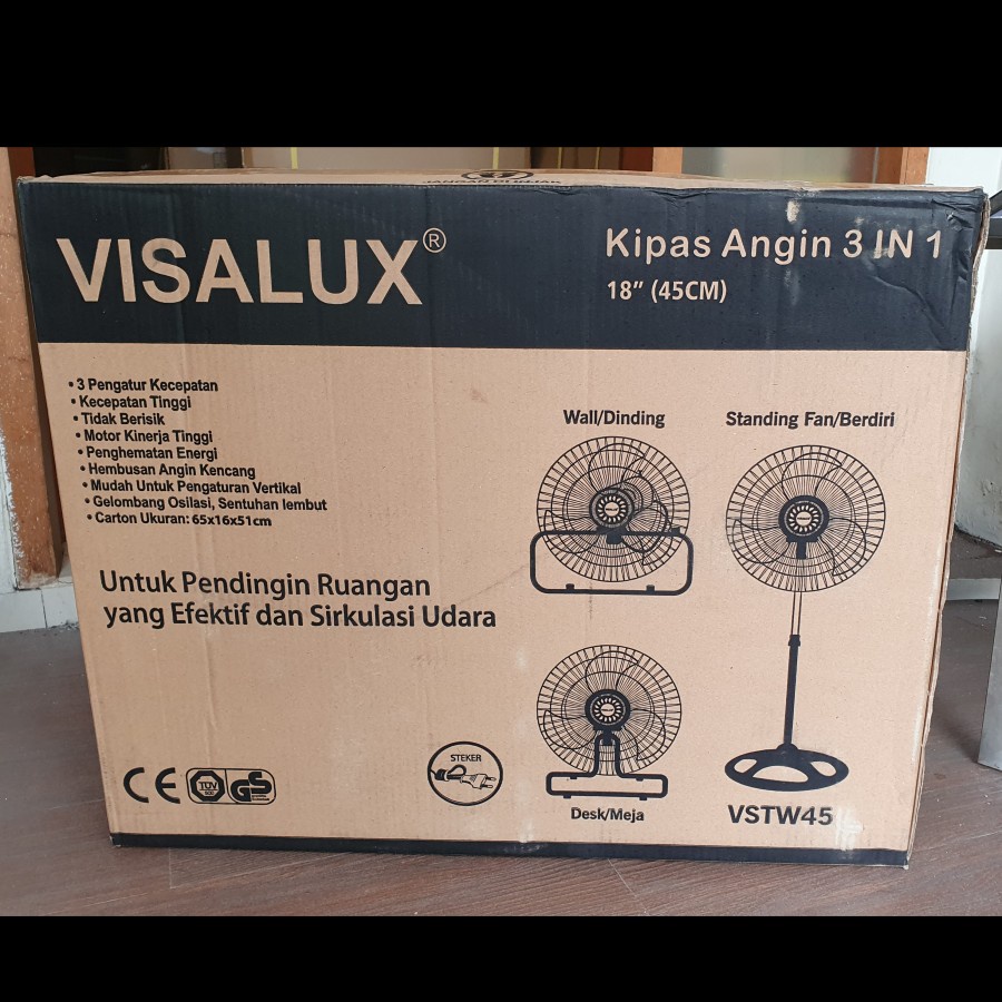 KIPAS ANGIN 3IN1 VISALUX 18 INCH KIPAS BERDIRI MEJA GANTUNG STAND FAN