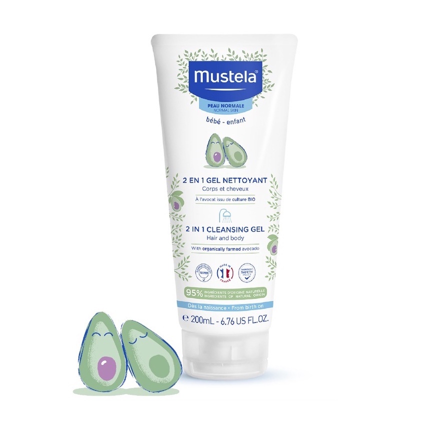 [PROMO] Mustela 2 in 1 Cleansing Gel Hair &amp; Body Sabun Shampo Bayi 200ml