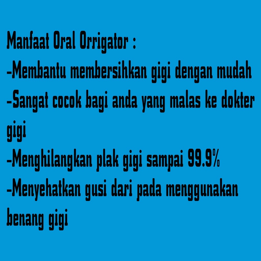 SUPPLIERNESIA - Alat Pembersih Karang Gigi / Penghilang Plak Elektrik / Penghilang Karang Gigi / Pembersih Karang Gigi Elektrik Pembersih / Oral Irrigator / Water Flosser Dental Gigi