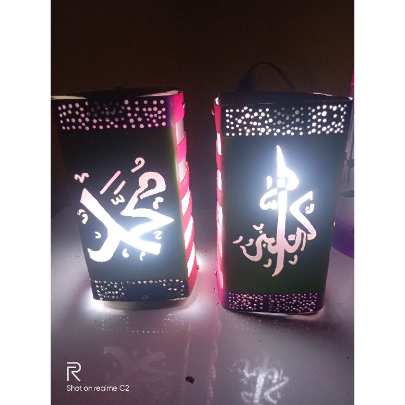 sepaket lampu hias Allah Muhammad