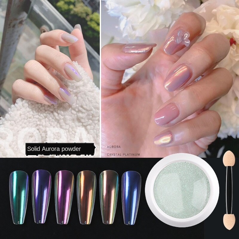 Nail Shimmering Powder Nail Fairy Powder Internet Celebrity Solid State Aurora Powder Ice Transparent Nude Mirror Chameleon Magic Color Magic Mirror Effect Powder Shopee Indonesia