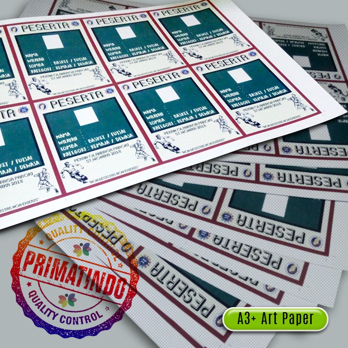 

TERMURAH CETAK DIGITAL KERTAS ART PAPER Uk. A3+ FULL COLOR (BISA CETAK 2 SISI)