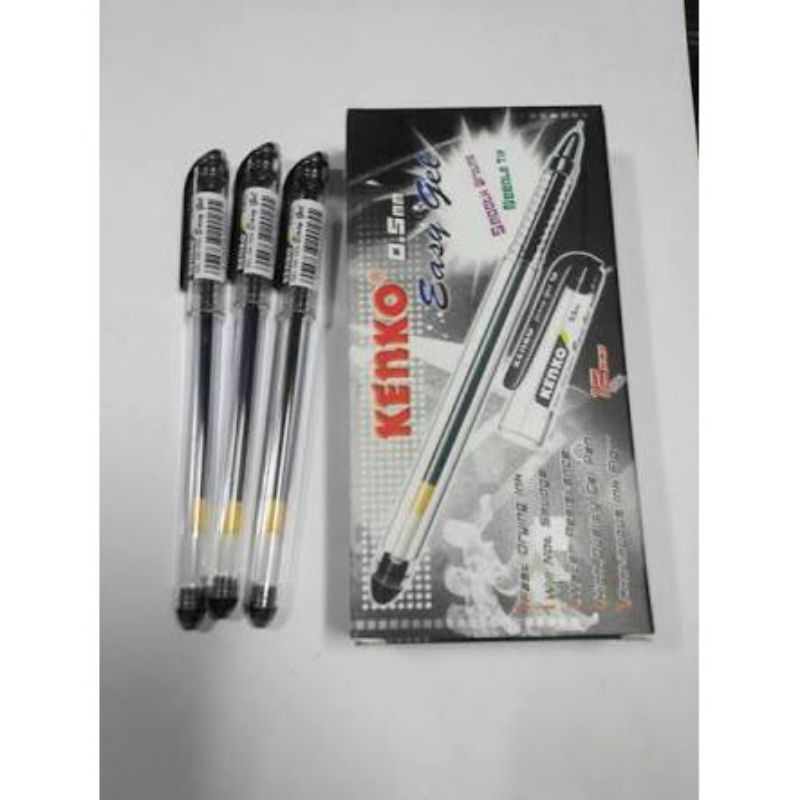 

Pulpen Bolpen Kenko Easy Gel 0,5 Hitam [ ecer]