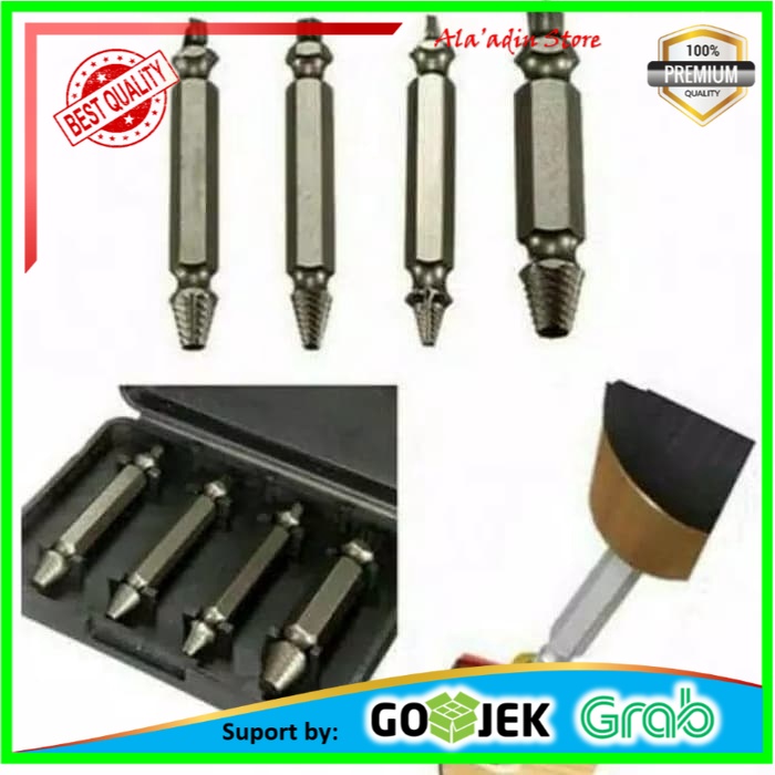 Cuci Gudang Mata Bor Pembuka Baut Rusak Speed Out Screw Damage Extractor Broken Striped Matabor