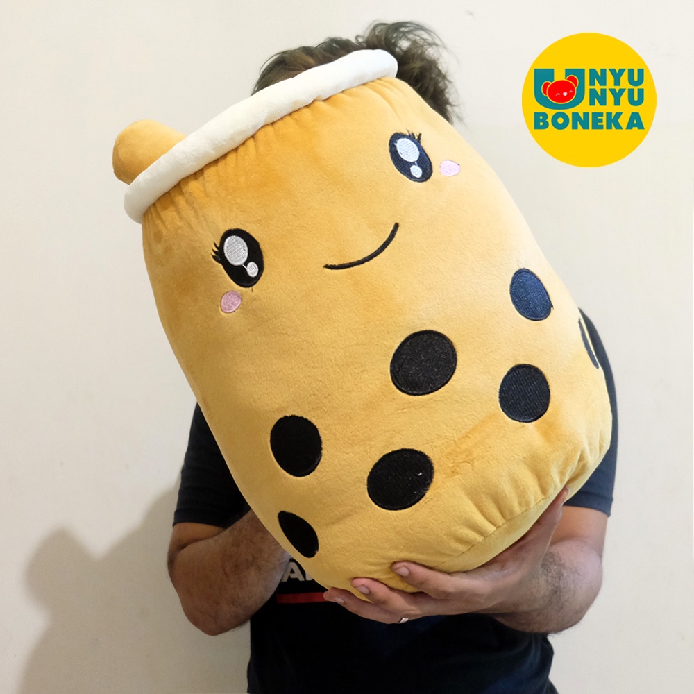 boneka soft boba kopi bantal minuman boba bahan import souvenir custom