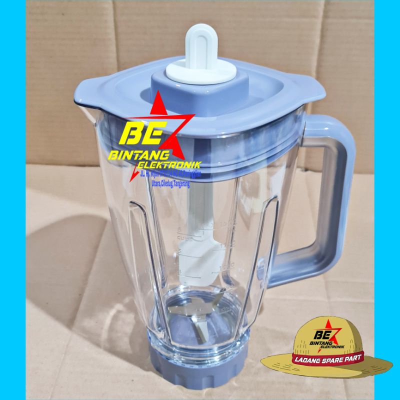 Gelas Tabung Jar Jus Blender Philips Hr2221 hr2222 hr2223 Set Plastik