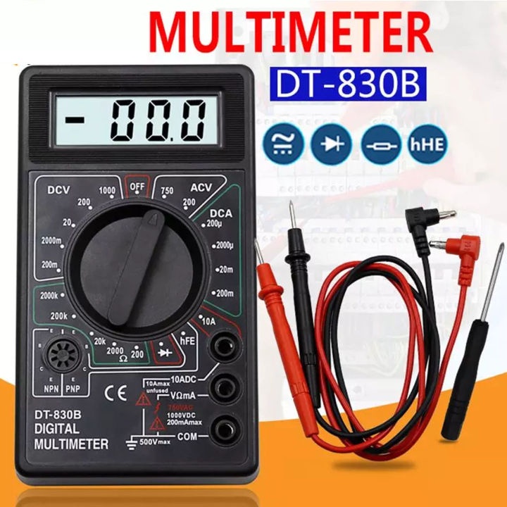 Digital Multitester Avometer DT-830B DT830B Mini Digital Multimeter - Multi Tester Avo meter Digital