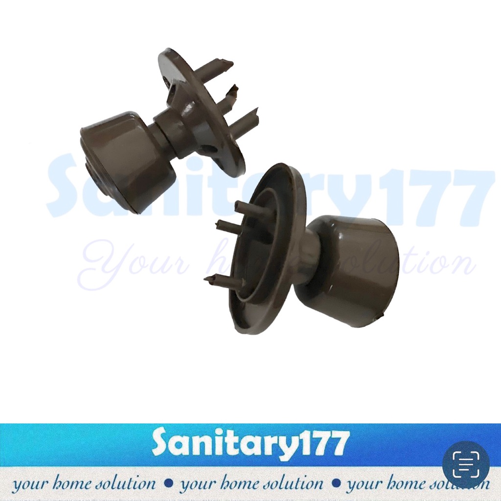 Tarikan Pintu bulat PVC coklat brown - Handle pegangan door gagang kunci Pintu plastik kamar mandi hendel coklat brown