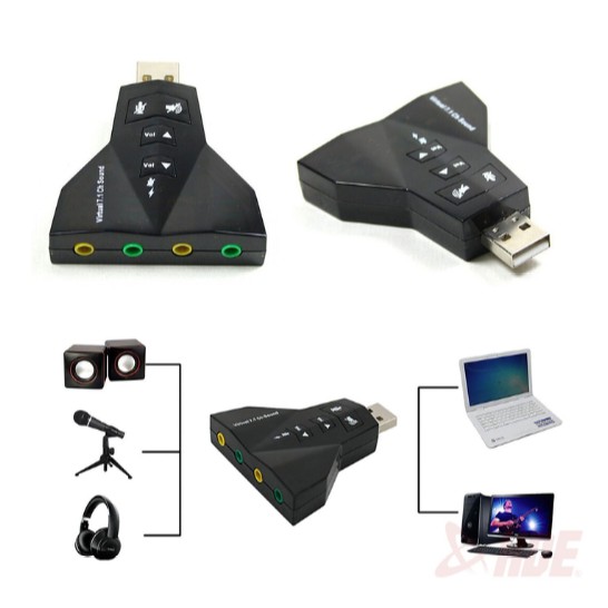 usb sound card 7.1 double - virtual soundcard 7.1 channel