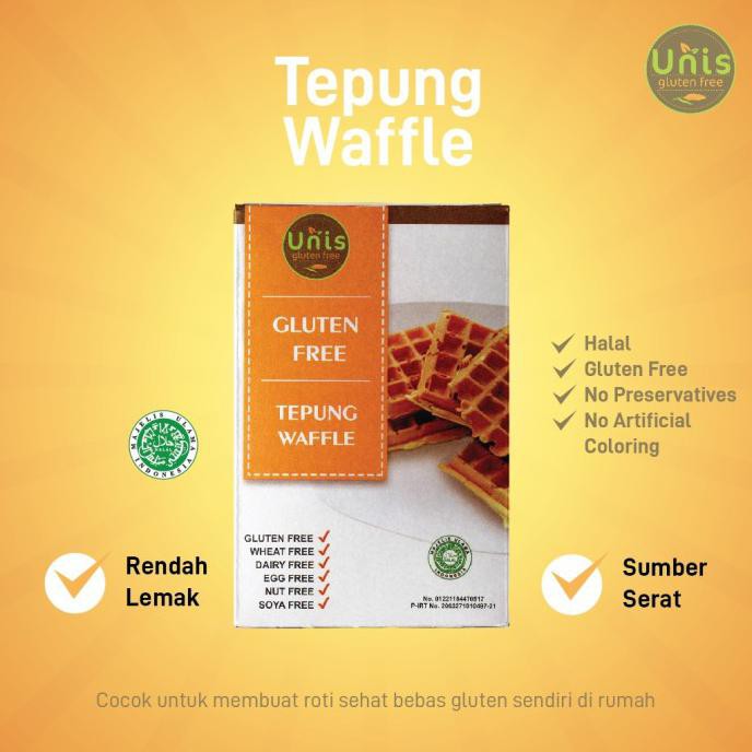

UNIS TEPUNG PREMIKS WAFFLE GLUTEN FREE (500GR)