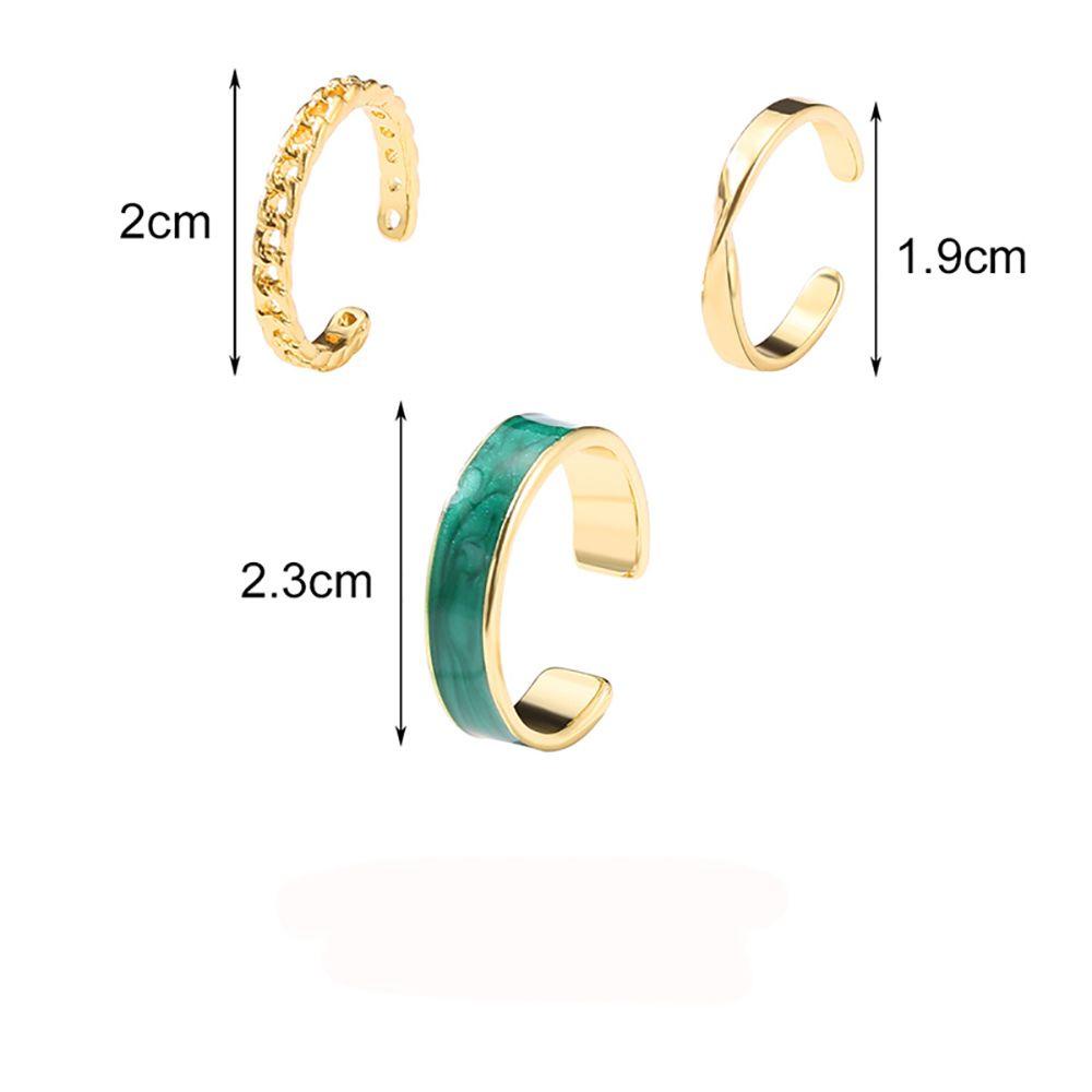 Agustinina Open Ring Set Korea Geometris Hip Hop Hati Wanita Berlian Imitasi Bersama Cincin Alloy Unisex Perhiasan Hadiah