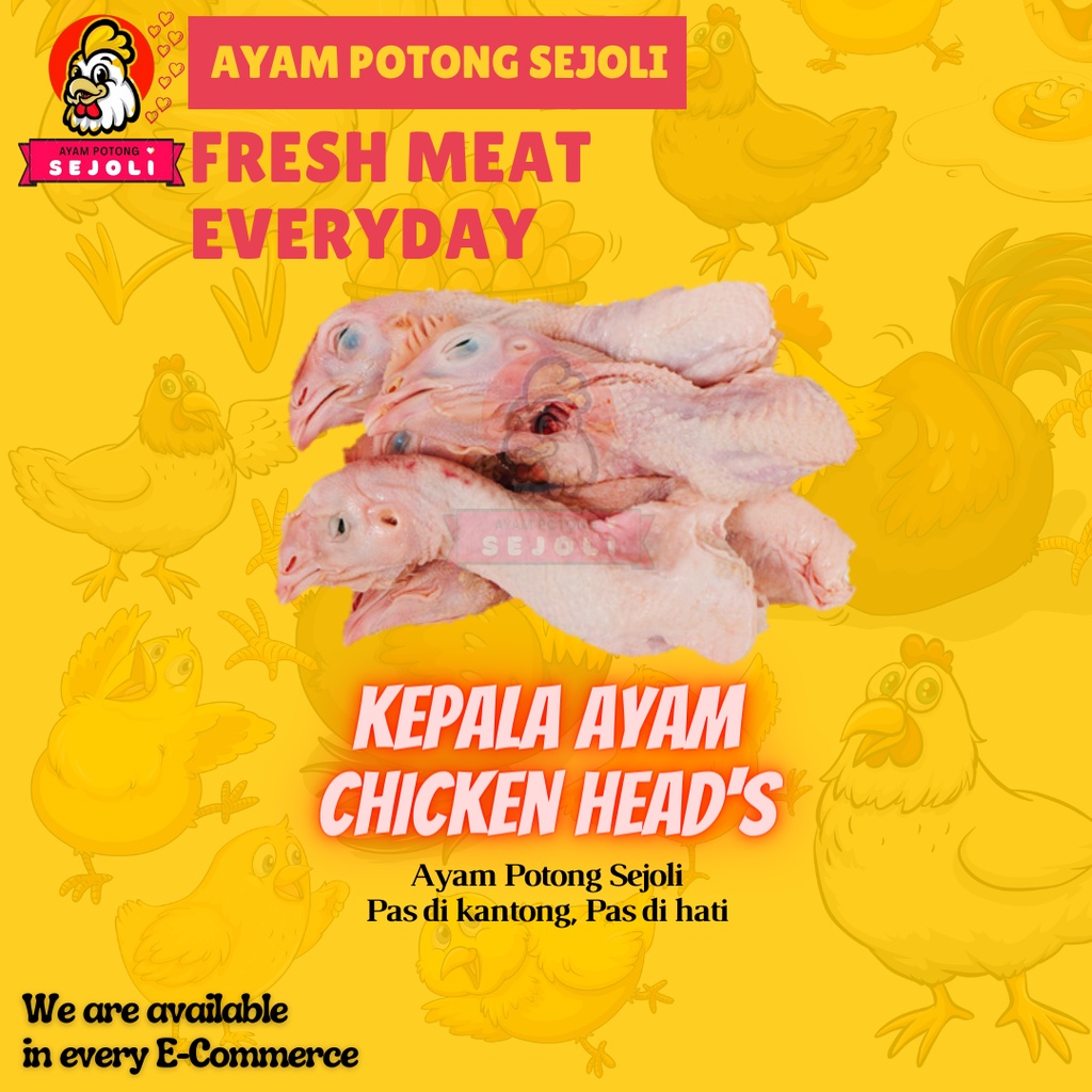 

Kepala Ayam Boiler 1kg Negeri Fresh/Frozen pala ayam