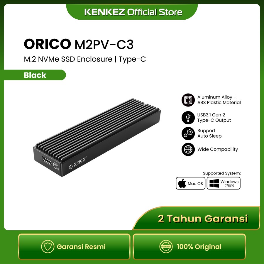 ORICO - M2PV-C3 - M.2 NVMe SSD Enclosure