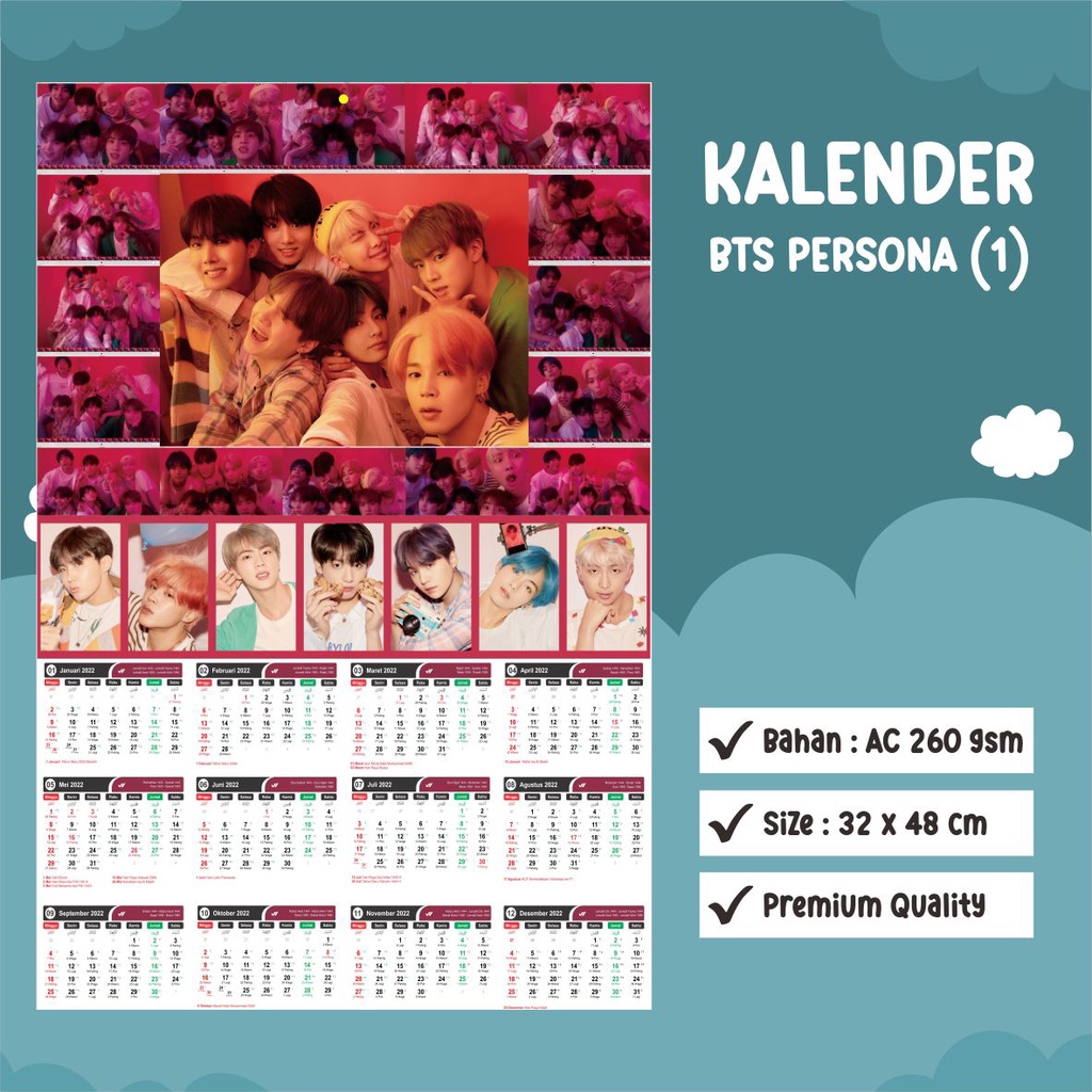 

KALENDER 2023 BTS PERSONA (VER 1-4) - SOUVENIR KPOP UNOFFICIAL