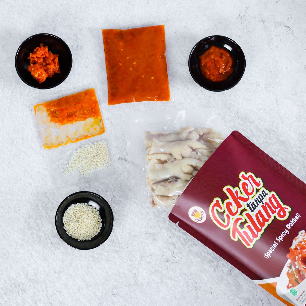 

(Bumbu Terpisah) Ceker Tanpa Tulang Korean Sauce Ceker Dakbal Frozen