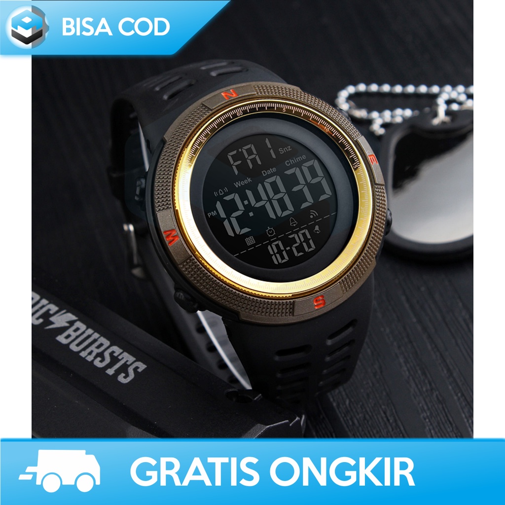 JAM TANGAN DIGITAL SPORTY PRIA LED SKMEI 1251 AKTIF WATERPROOF MURAH