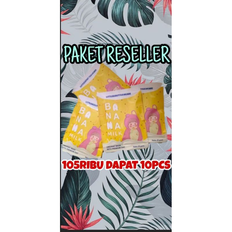 paket reseller 10pcs•Masker jungkok BTS viral tiktok|Banana Milk Mask | Masker Organik Pisang