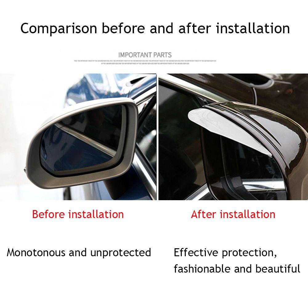 Populer 2pcs Kaca Spion Mobil Tahan Lama Universal Pelindung Hujan Alis Rain Cover