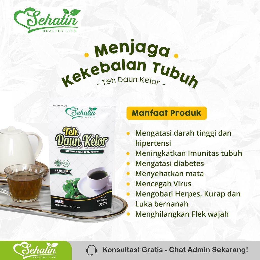 TEH CELUP DAUN KELOR 100% Organik Asli Anti-Kanker, Diabetes, Tingkatkan Imunitas dan Kekebalan Tubuh Original