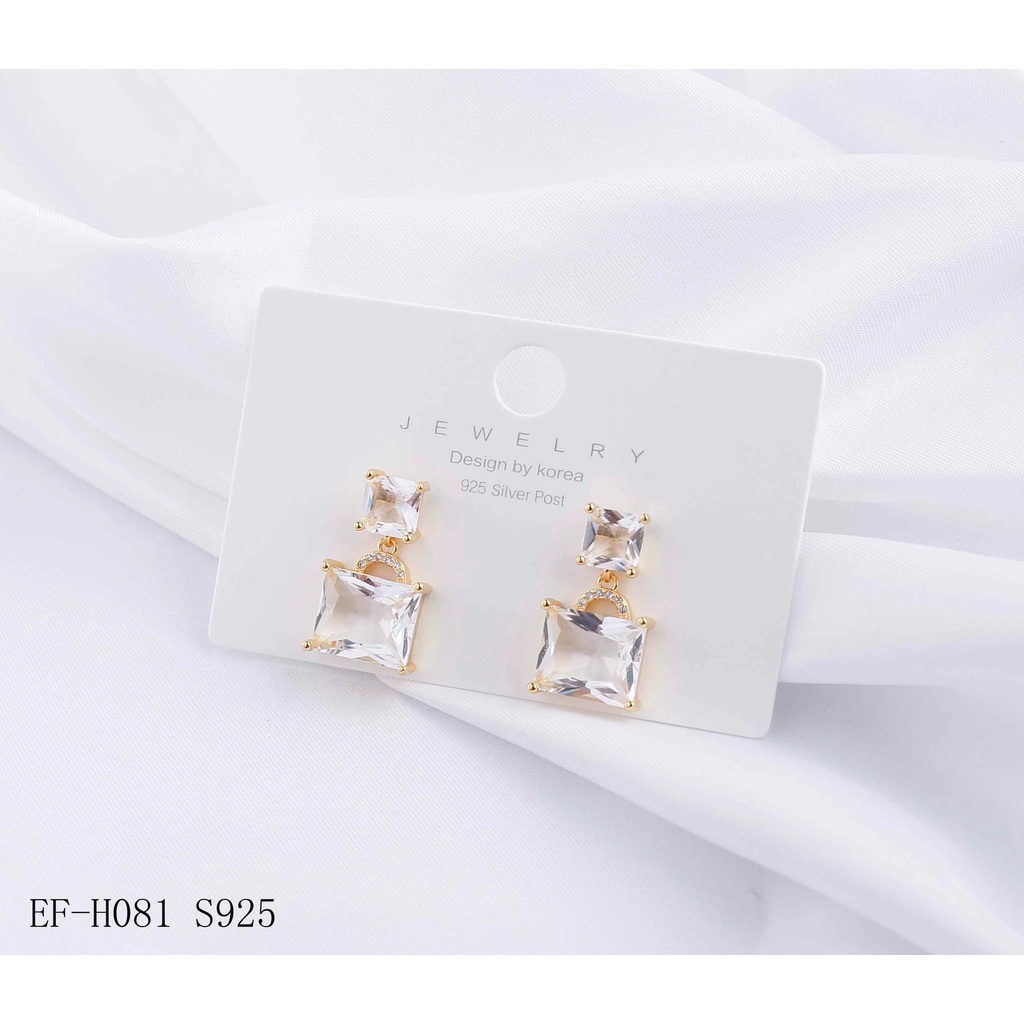 Set Titanium Perhiasan Kalung Dan Anting Permata H161,H081