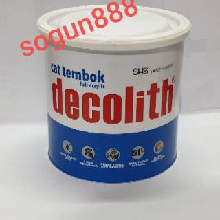  Cat Tembok Decolith 1 kg warna Putih Hitam Sws Shopee 