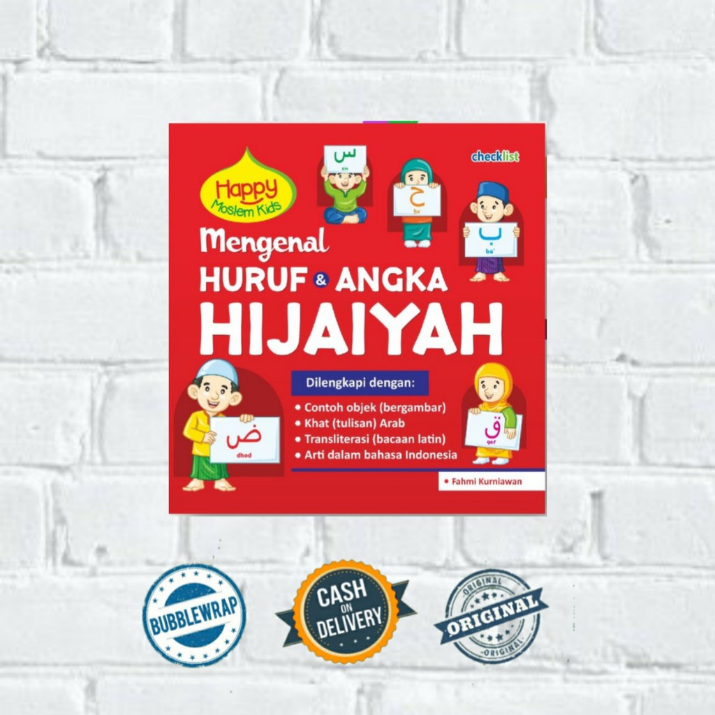 Buku Anak Mengenal Huruf Amp Angka Hijaiyah Happy Moslem Kids Checklist